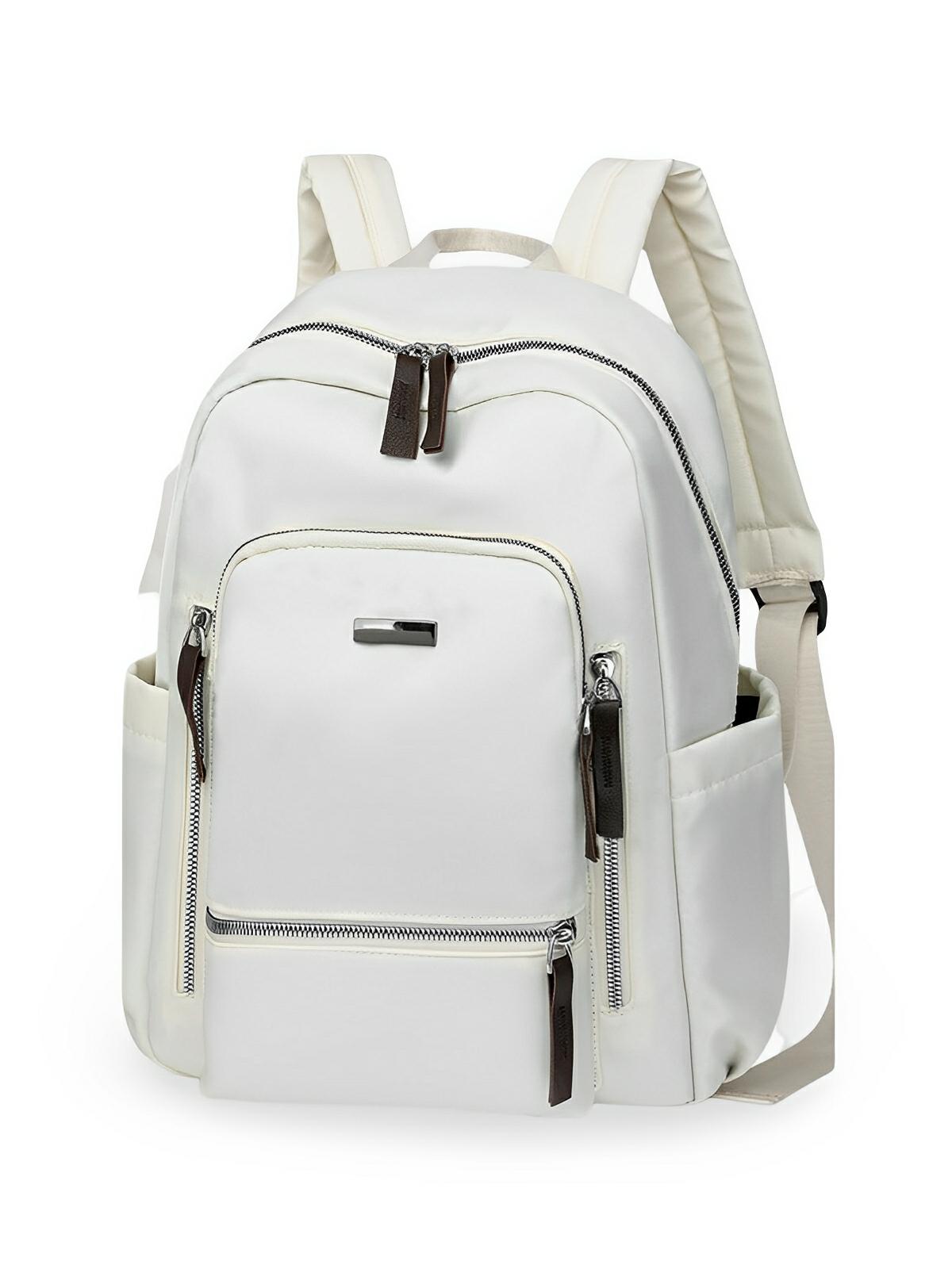 Sac à dos urbain femme, grande capacité, léger, multi - compartiments, voyage et quotidien, modèle Denise - Sac à dos - Blanc