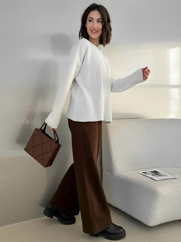Sac à main femme, design matelassé, porté main et bandoulière, simili vegan, compact et moderne, modèle Hanna - Sac à main - Marron