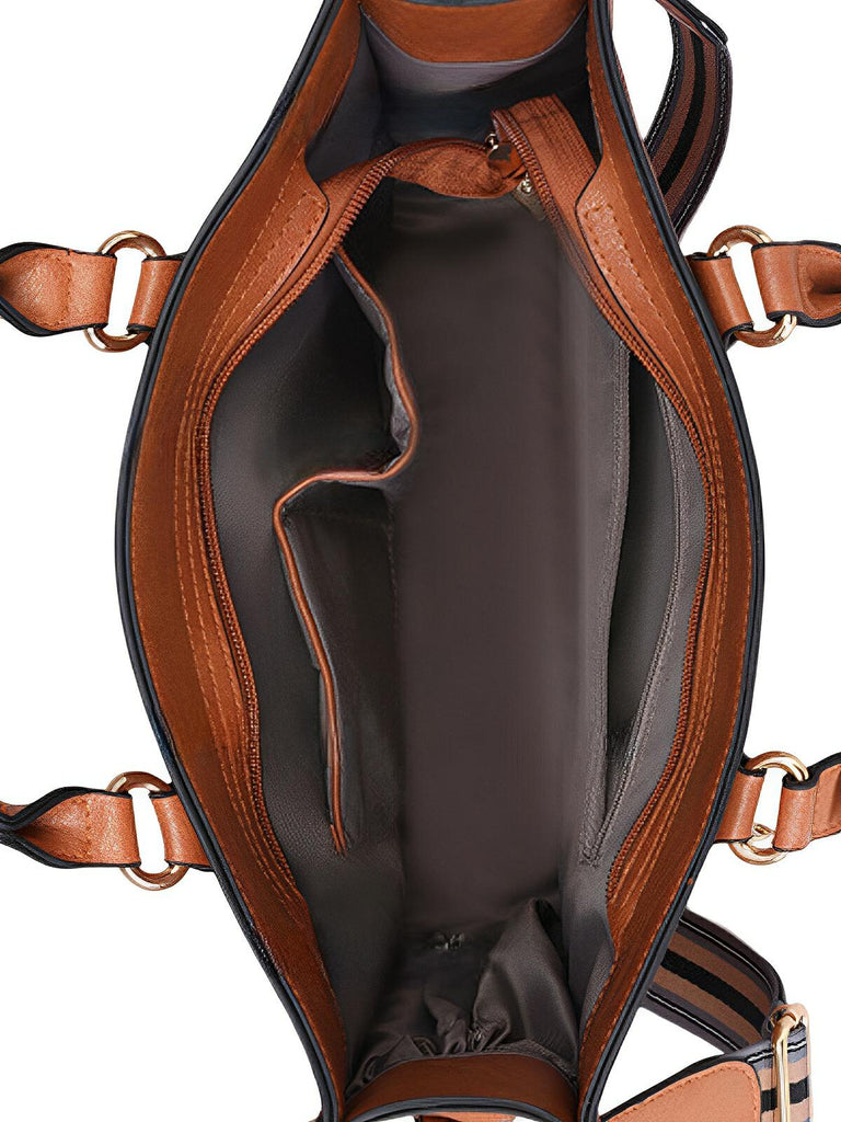 Sac à main femme, simili vegan, grande capacité, léger, design rétro tendance, modèle Selenah - Sac Bandoulière - Beige