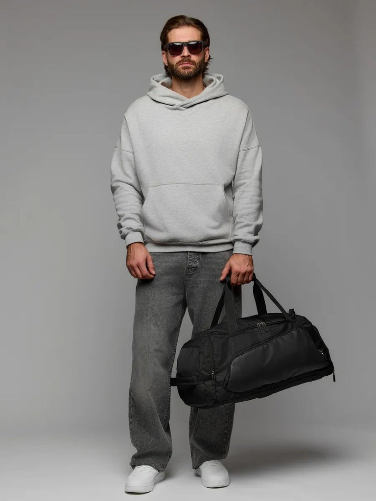Sac de sport déperlant, compartiment chaussures, sac de voyage, sac fitness, sac à bandoulière, modèle Kilim - Sac de voyage - Noir