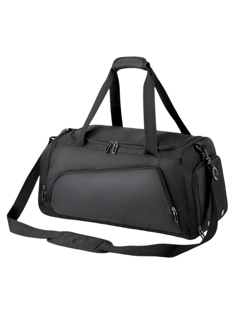 Sac de sport déperlant, compartiment chaussures, sac de voyage, sac fitness, sac à bandoulière, modèle Kilim - Sac de voyage - Noir