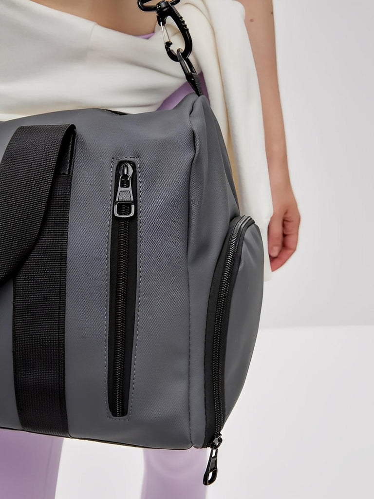 Sac de sport imperméable, sac de voyage compartiment chaussures, bagage de vacances, sac fitness gym, sac cabine léger, modèle Cornelis - Sac de voyage - Gris