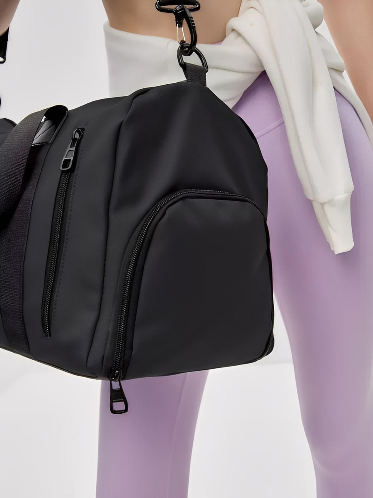 Sac de sport imperméable, sac de voyage compartiment chaussures, bagage de vacances, sac fitness gym, sac cabine léger, modèle Cornelis - Sac de voyage - Noir
