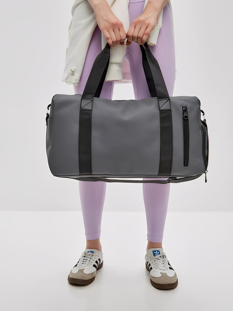 Sac de sport imperméable, sac de voyage compartiment chaussures, bagage de vacances, sac fitness gym, sac cabine léger, modèle Cornelis - Sac de voyage - Gris