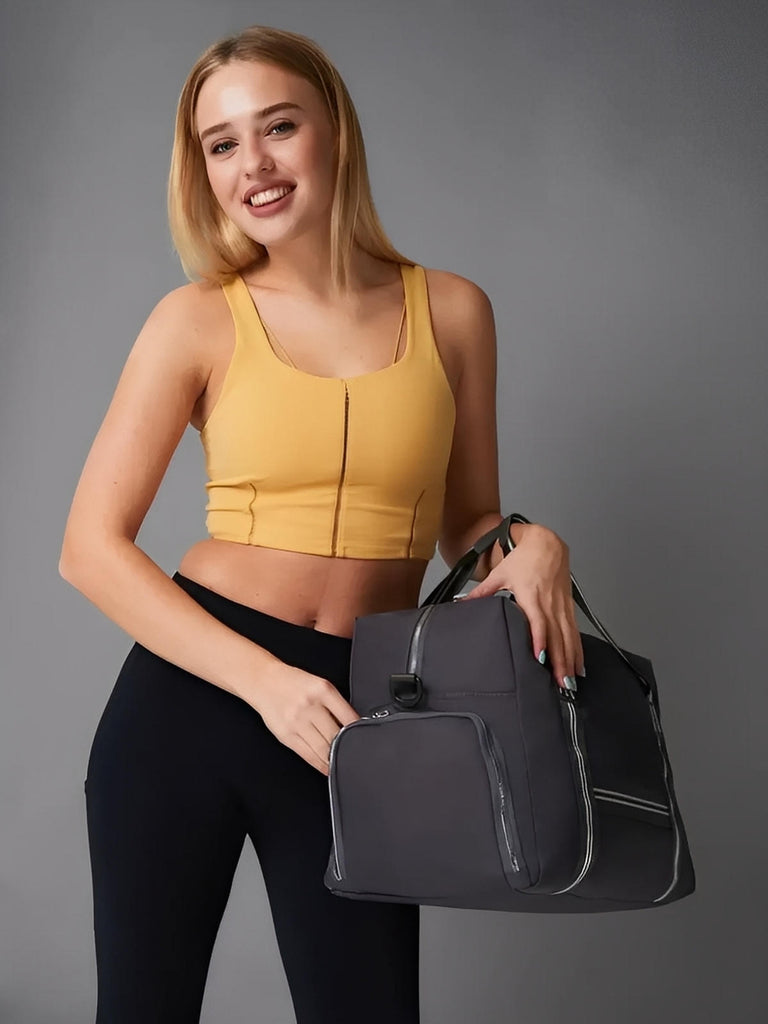 Sac de sport multifonction pour voyage, cabine avion, fitness, week - end et salle de sport, modèle Carmen - Sac de voyage - Gris