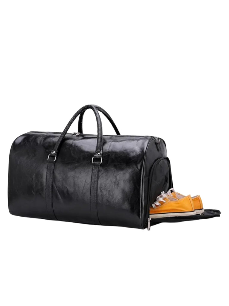 Sac de voyage, sac de vacances, sac imperméable sport, sac week - end compartiment chaussures, sac grande capacité, modèle Florie - Sac de voyage - Noir
