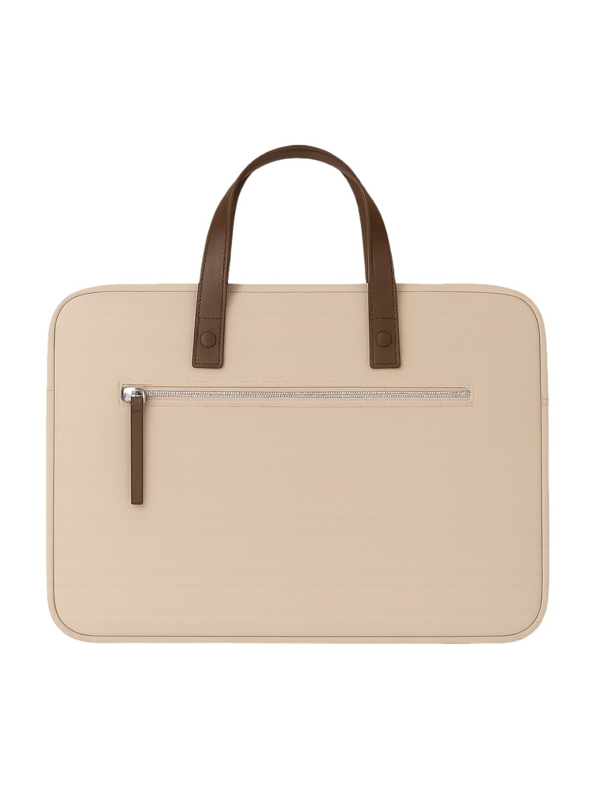 Sac ordinateur femme, housse ordinateur 15 pouces, sacoche PC imperméable, pochette ordinateur fine, mallette documents, modèle Joy - Housse - Beige M