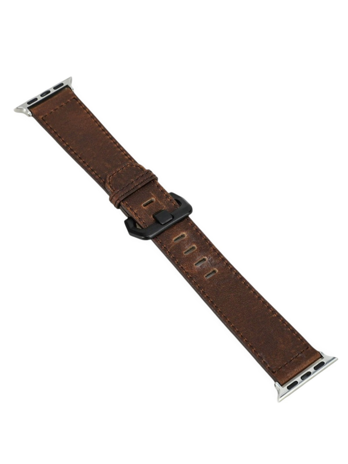 Vintage leather bracelet for Apple Watch, genuine leather, metal buckle, compatible with all series, Damio model