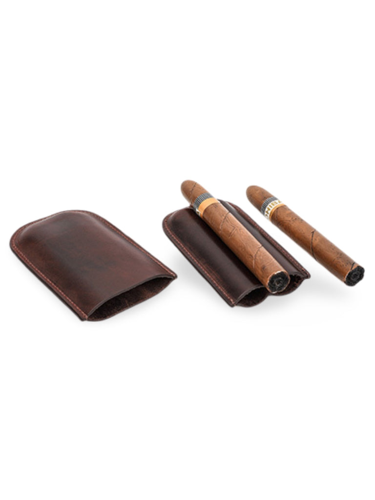 Cigar case, made of leather, ideal for transport, Macaire model