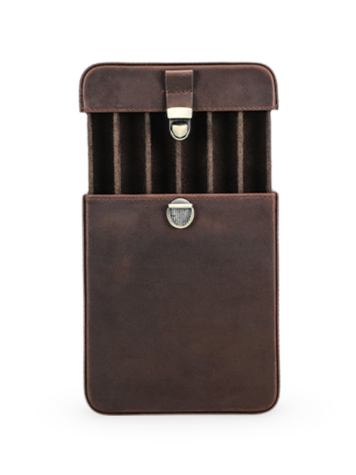 Cigar humidor, made of leather, strong character, model Firminius