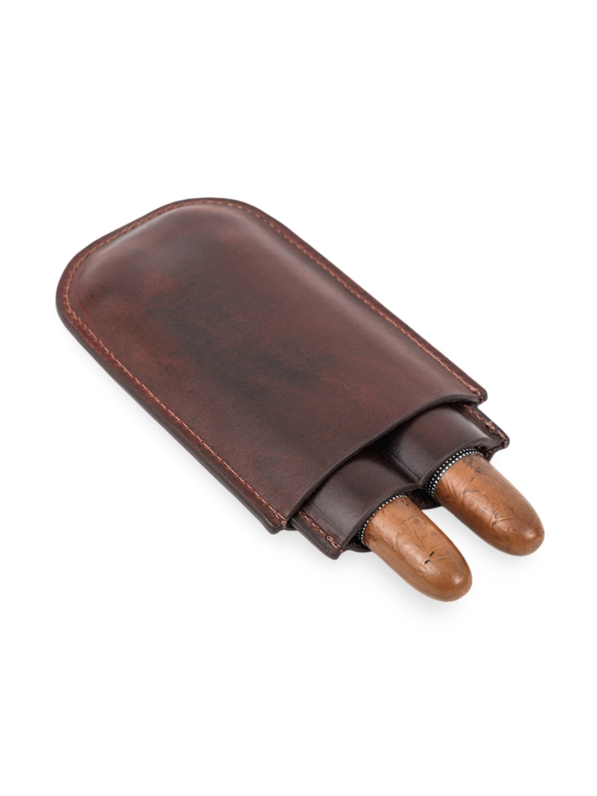 Cigar case, made of leather, ideal for transport, Macaire model