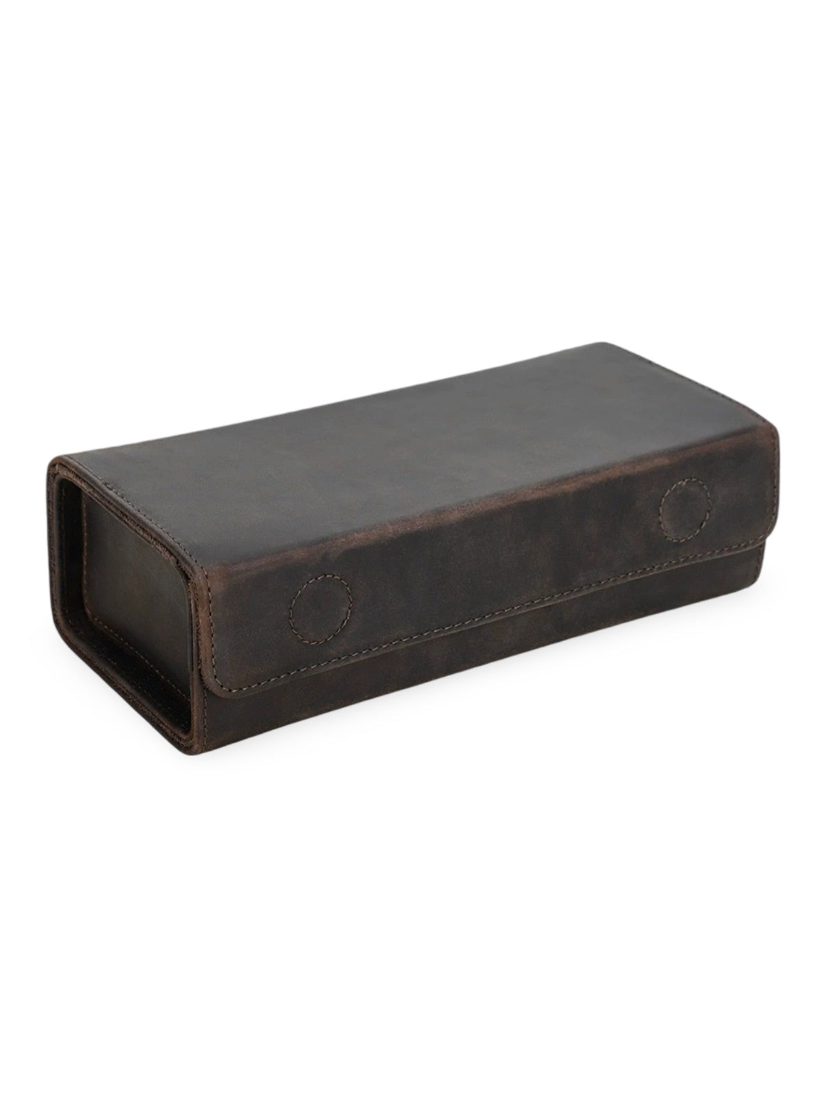 Glasses case, leather, compact, Valens model