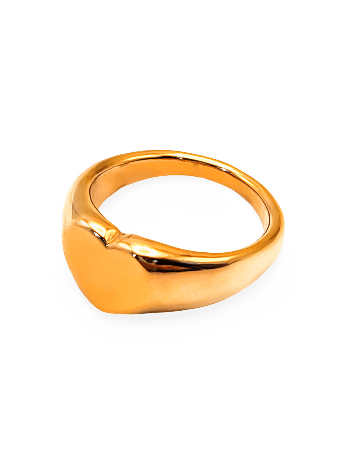 Bague cœur femme, acier inoxydable 18K, anneau amour, bijou minimaliste, bague résistante eau, modèle Imane - Bague - Or XS