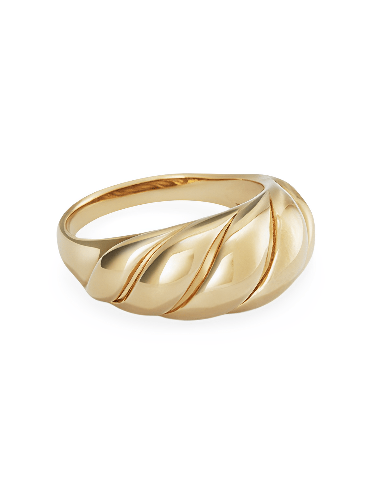 Bague couple géométrique, acier inoxydable, plaqué or, style unisexe, tendance moderne, modèle Huyen - Bague - Or XXS