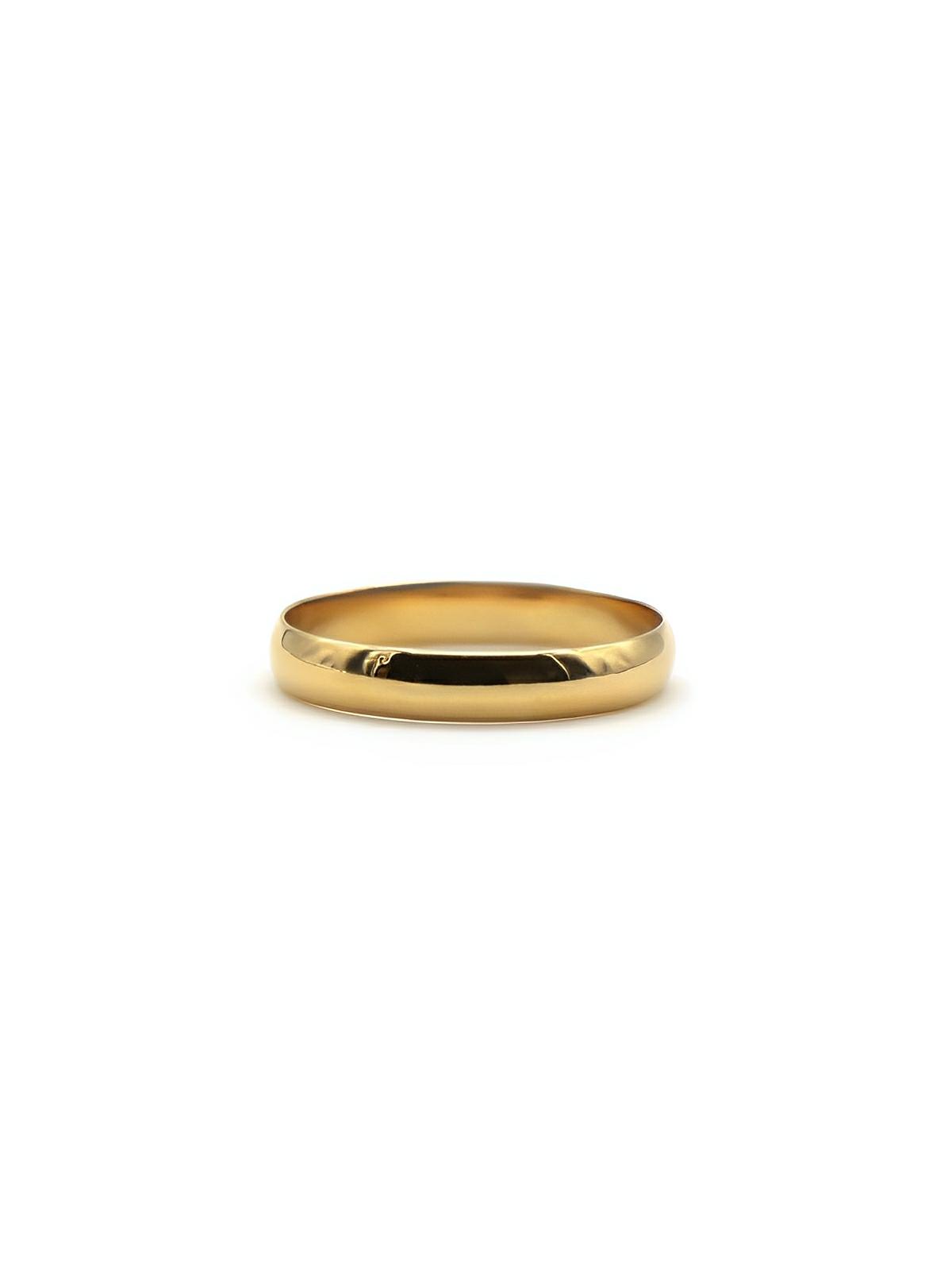 Bague couple minimaliste, acier inoxydable, plaqué or 14K, anneau géométrique, style moderne, modèle Jane - Bague - Or XXS