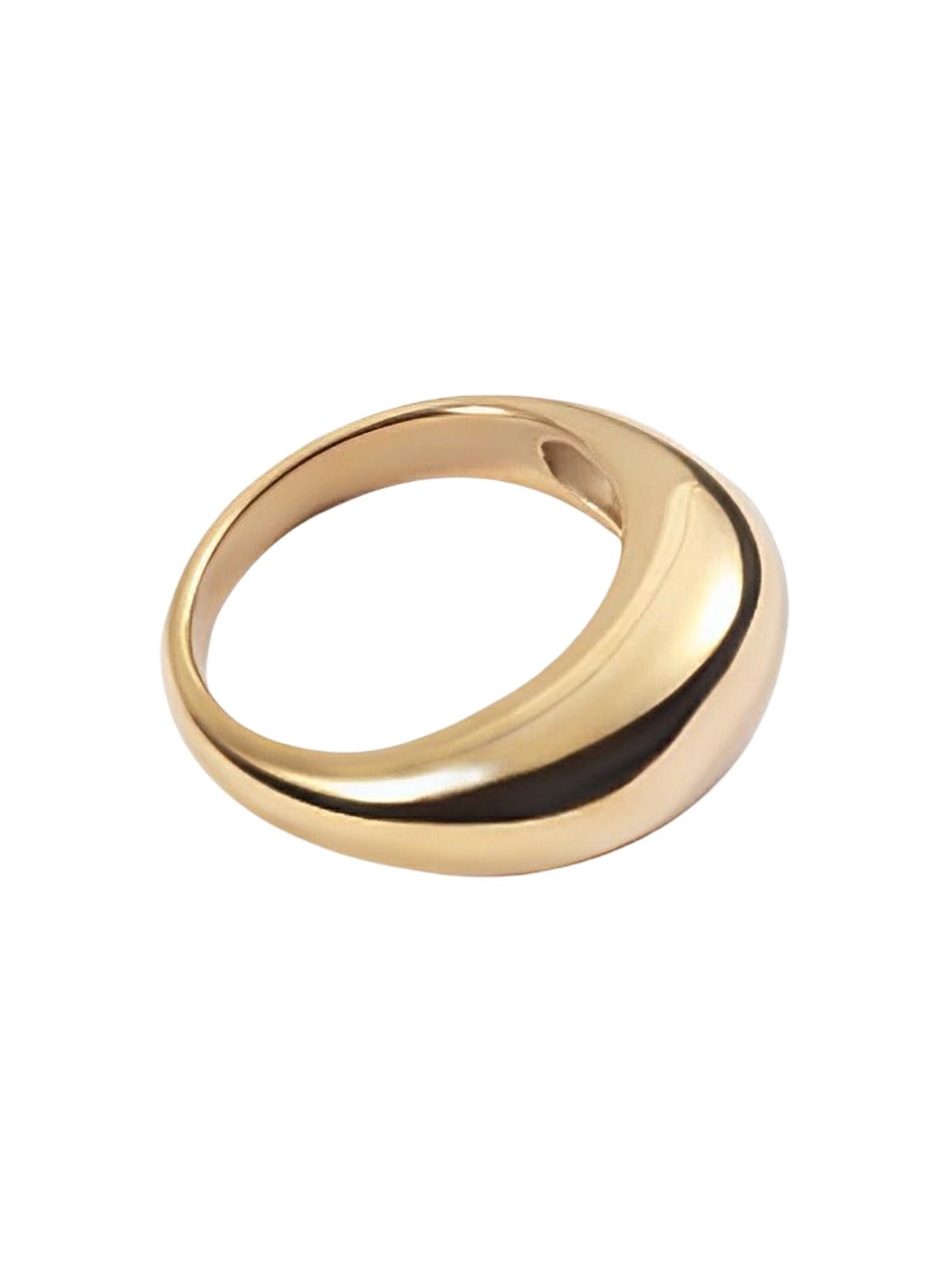 Bague femme acier inoxydable, design arc moderne, style géométrique, minimaliste chic, bijou quotidien, modèle Harini - Bague - Or XXS