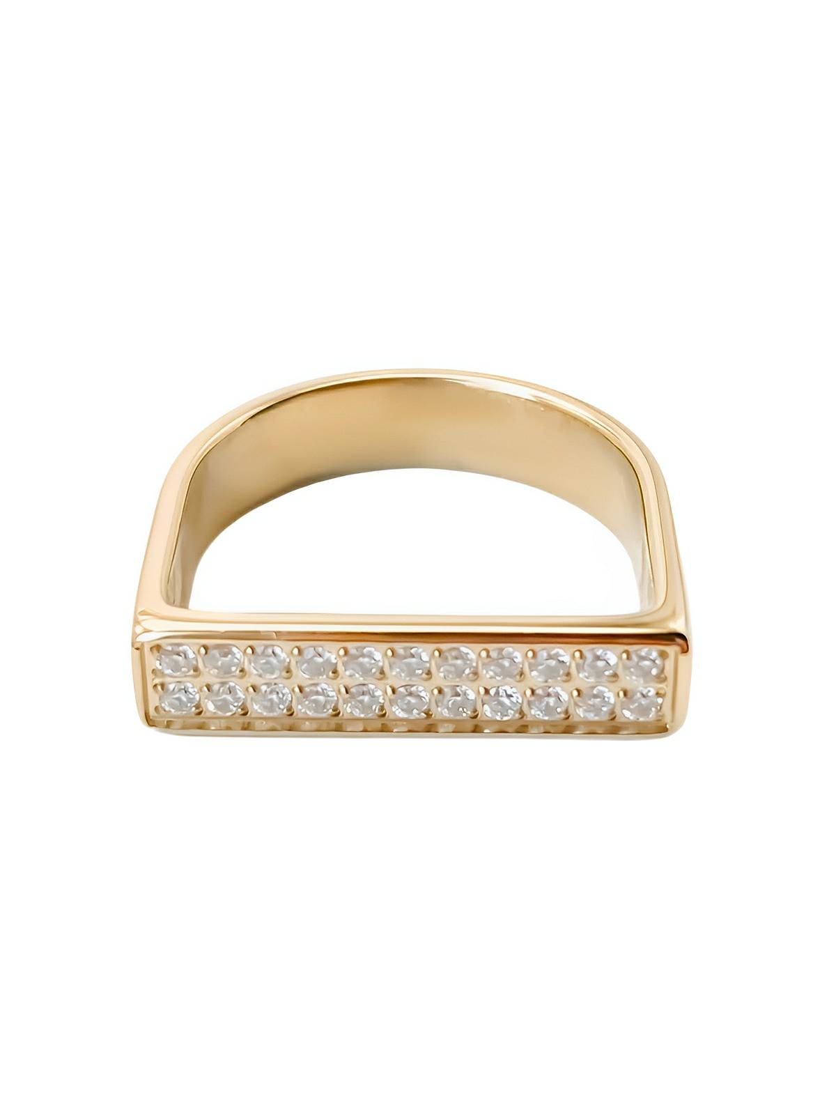 Bague femme acier inoxydable doré, anneau géométrique tendance, bague fine ajustée, bijou mode urbain, accessoire quotidien, modèle Kamylla - Bague - Or XS