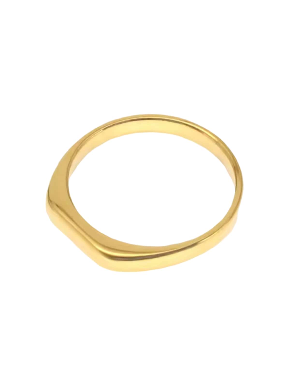 Bague femme géométrique, acier inoxydable, plaquée or 14K, design minimaliste, style moderne, modèle Ivane - Bague - Or XXS