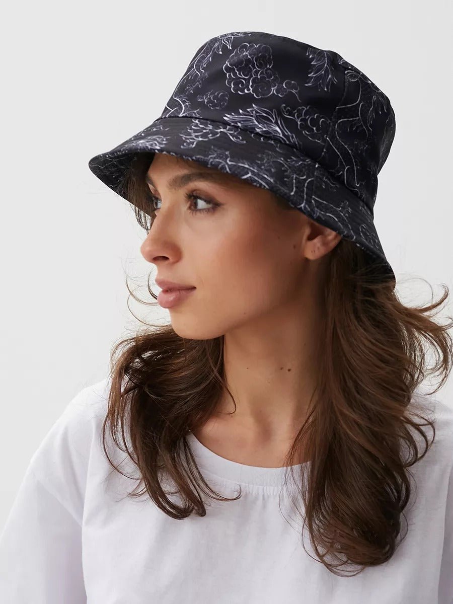 Bob imprimé dragon, chapeau streetwear, protection solaire, accessoire tendance, unisexe, modèle Tayo - Bob - Gris foncé