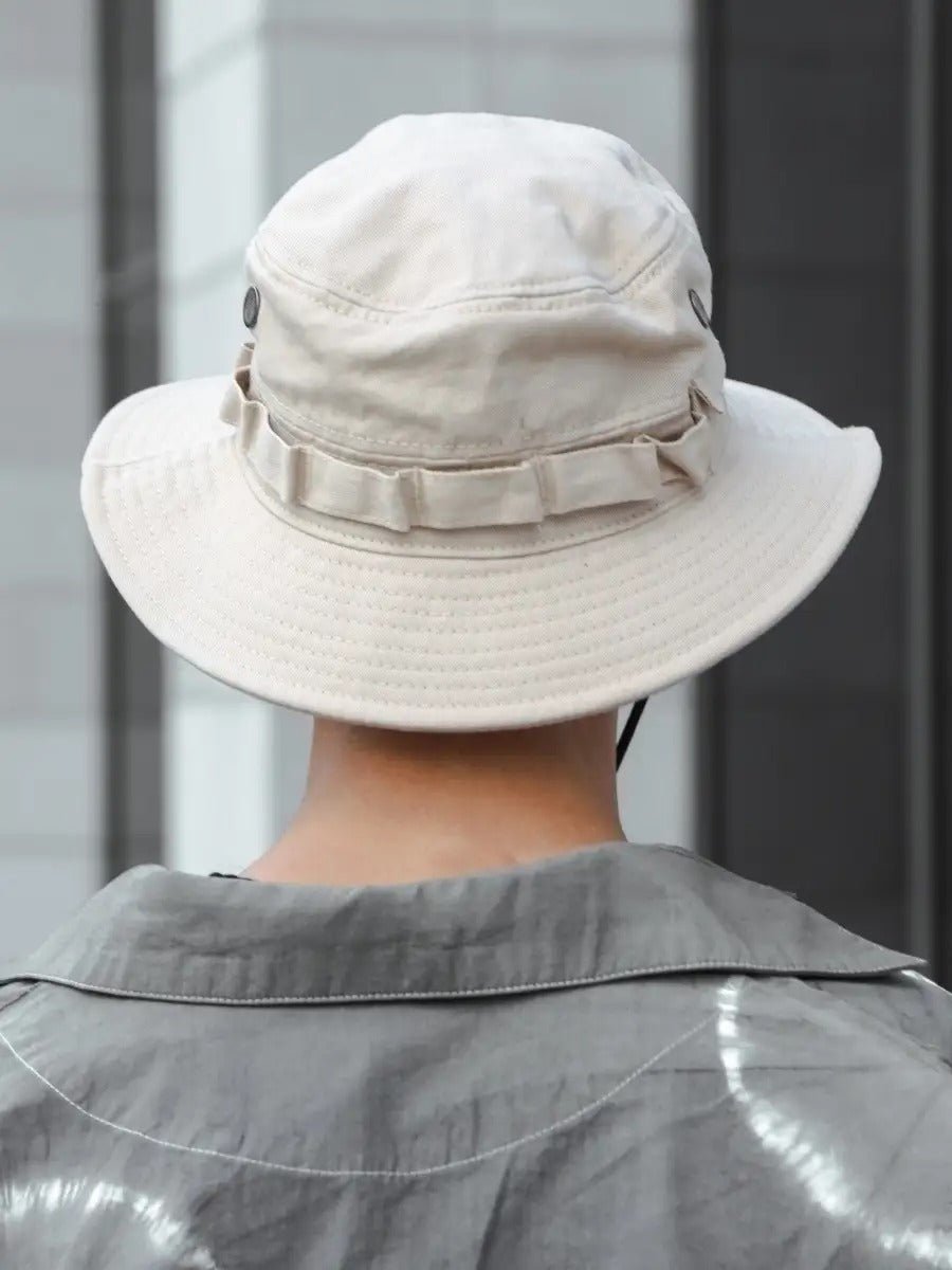 Bob streetwear et techwear, ajustable, anti - UV, avec cordon, gorpcore, chapeau de randonnée, modèle Elior - Bob - Beige