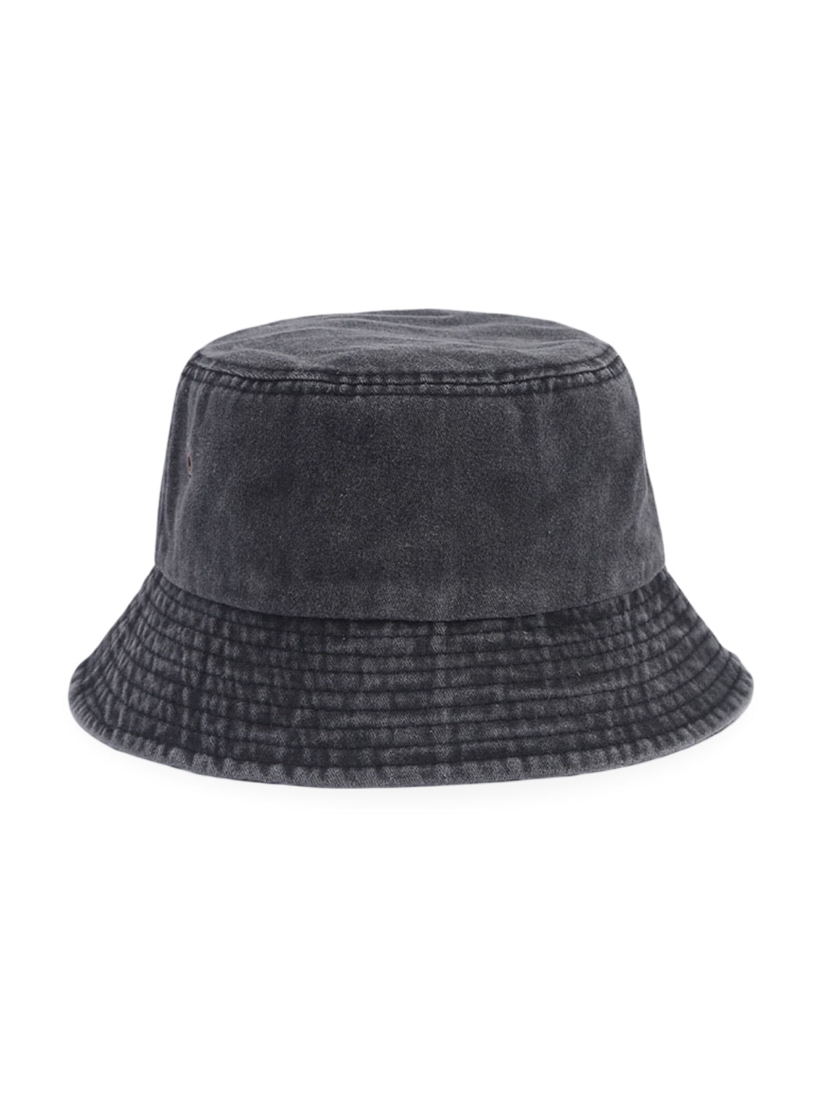 Bob uni en coton délavé vintage, protection solaire, léger, respirant, look urbain, modèle Miros - Bob - Gris foncé
