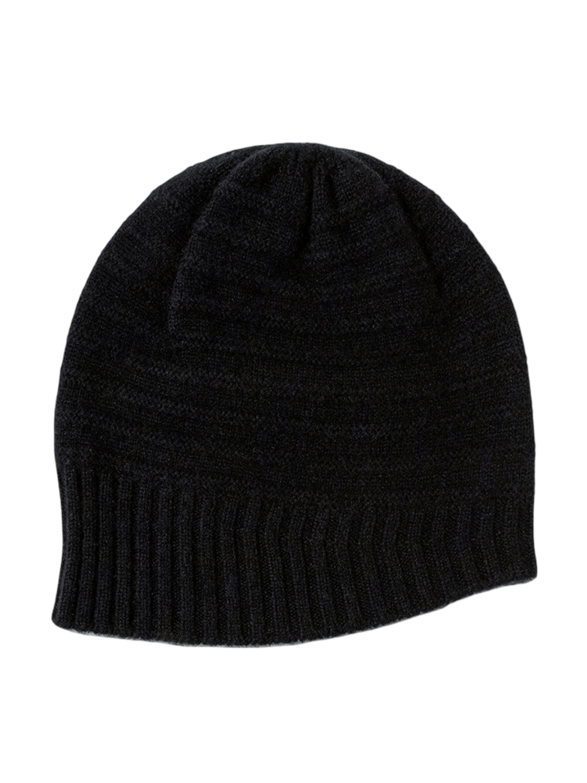 Bonnet en cachemire unisexe, tricoté souple, hiver doux et chaud, style simple, coupe ronde, sans visière, modèle Enor - Bonnets - Noir
