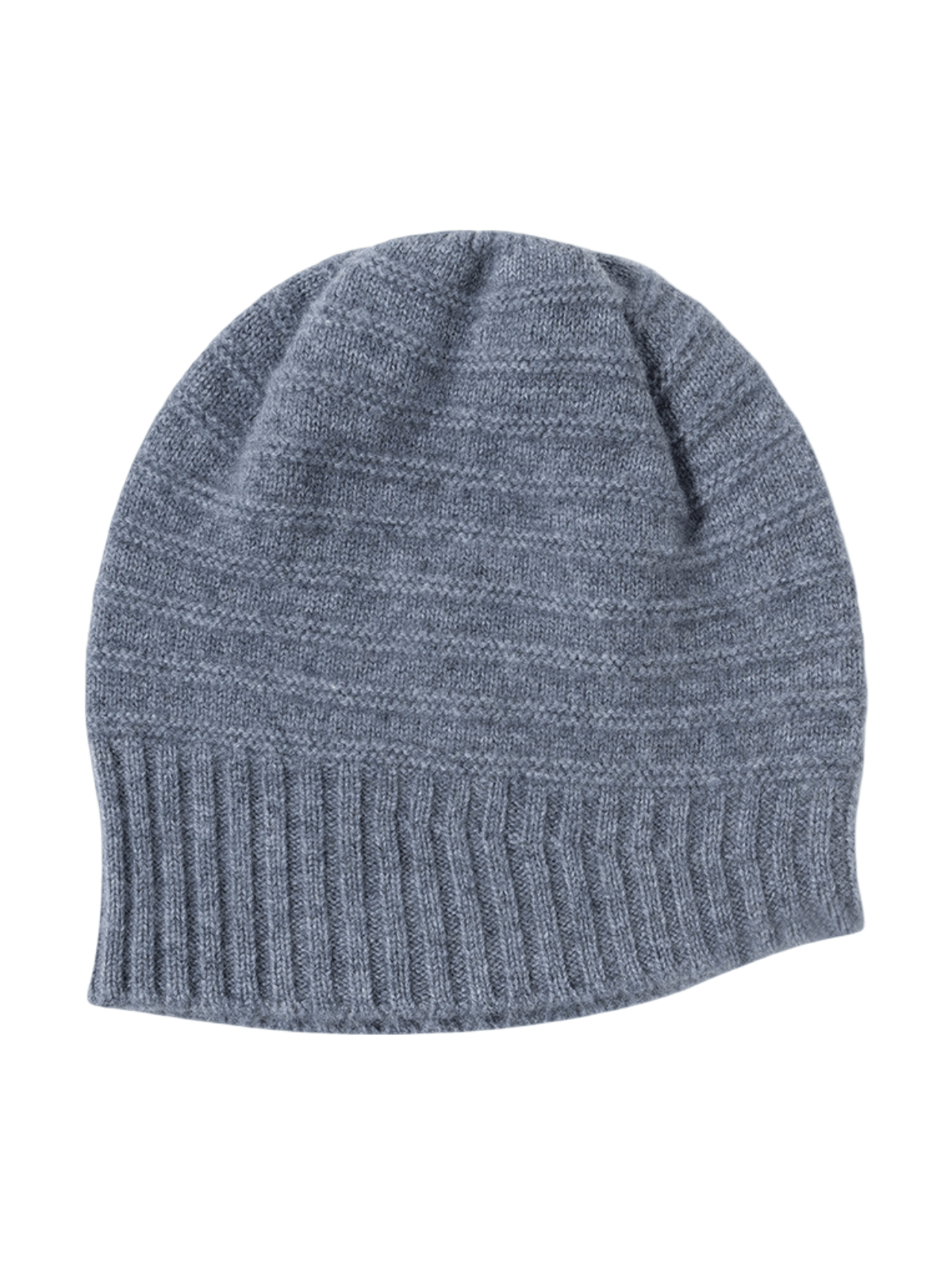 Bonnet en cachemire unisexe, tricoté souple, hiver doux et chaud, style simple, coupe ronde, sans visière, modèle Enor - Bonnets - Gris