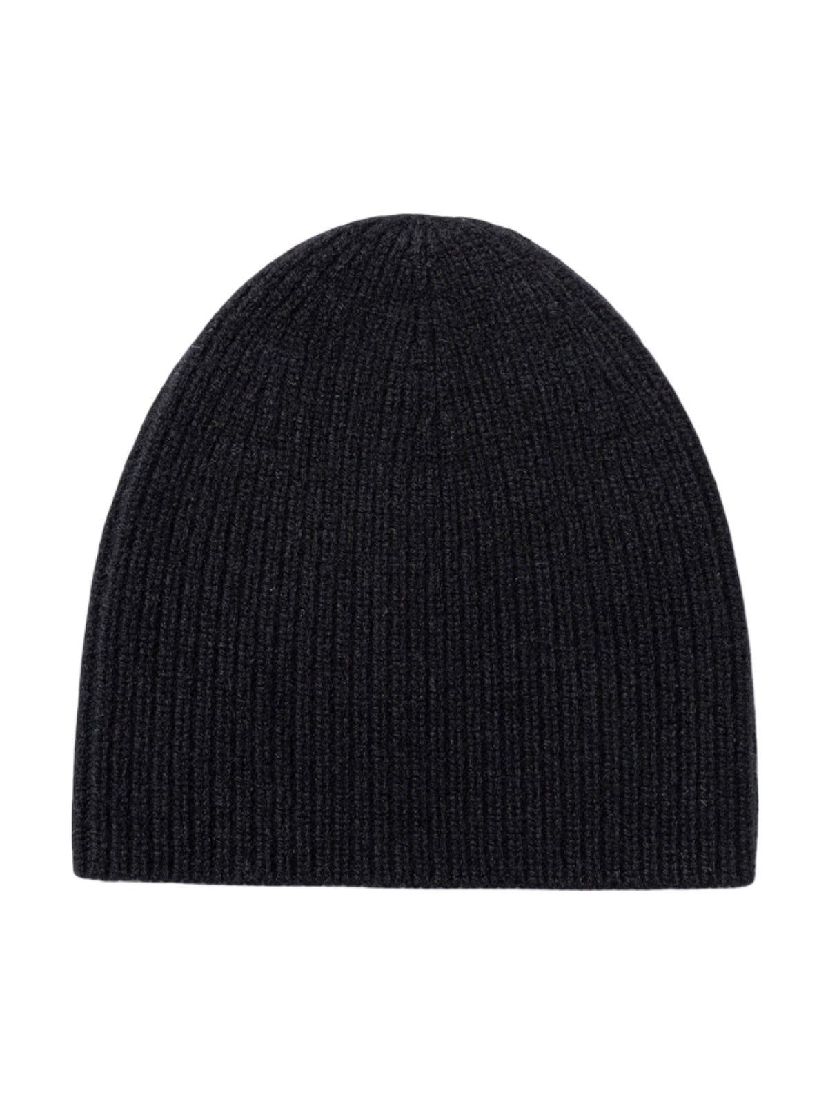 Bonnet en pure laine côtelée, doux et chaud pour l’hiver, style minimaliste femme, idéal pour affronter le froid avec confort, modèle Kim - Bonnets - Noir