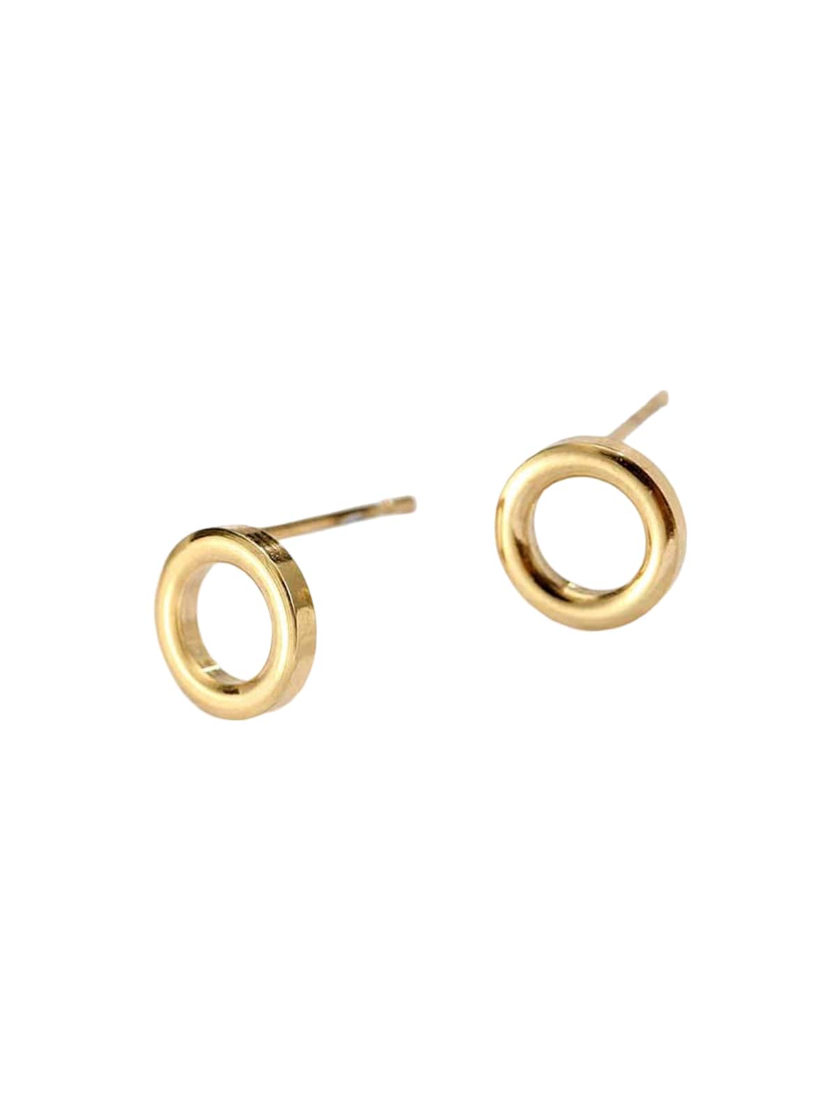 Boucles d’oreilles clip acier inoxydable, géométriques modernes, sans perçage, plaqué or, style européen américain, modèle Nelly - Boucles d'oreilles - Or 30 mm