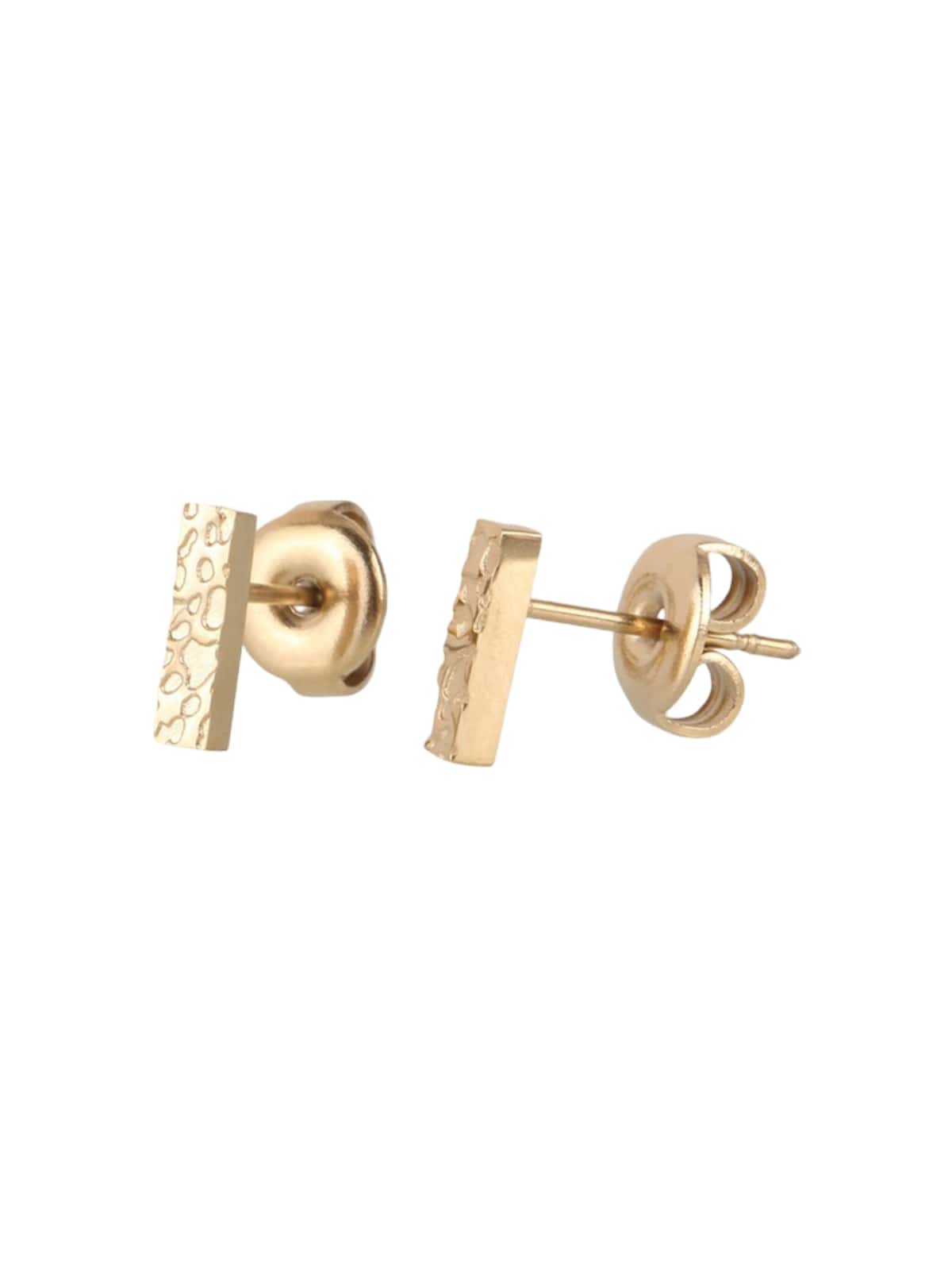 Boucles d'oreilles géométriques, acier inoxydable, minimaliste, plaqué or, modèle Joannah - Boucles d'oreilles - Or 8 mm
