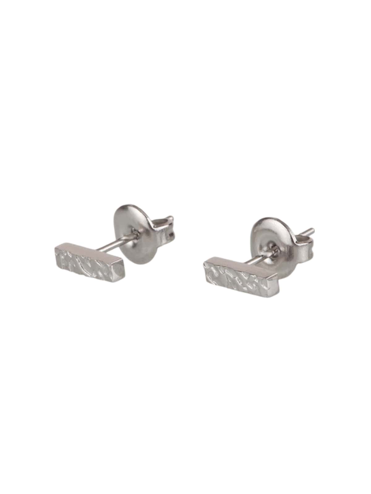 Boucles d'oreilles géométriques, acier inoxydable, minimaliste, plaqué or, modèle Joannah - Boucles d'oreilles - Argent 8 mm