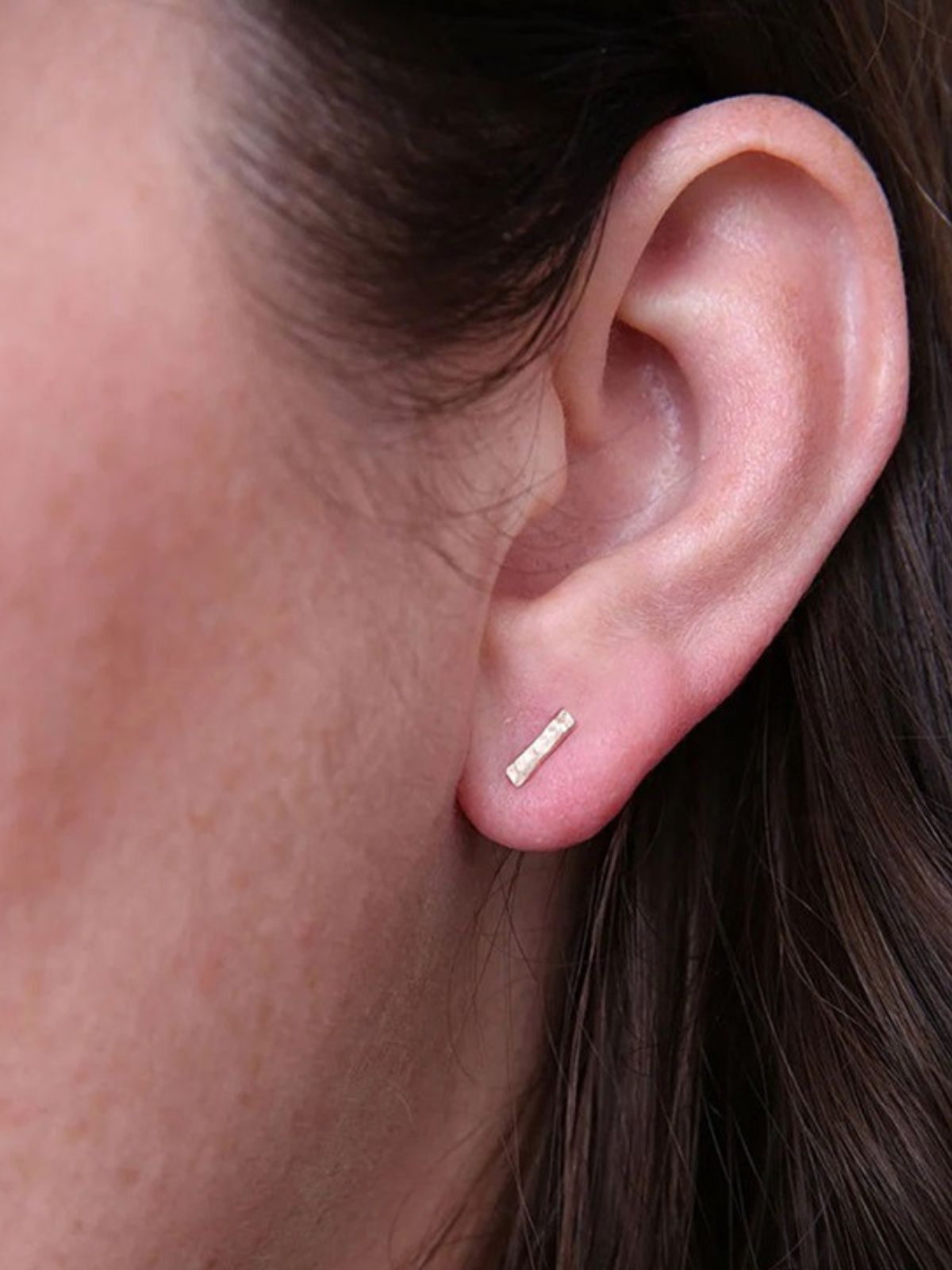 Boucles d'oreilles géométriques, acier inoxydable, minimaliste, plaqué or, modèle Joannah - Boucles d'oreilles - Argent 8 mm