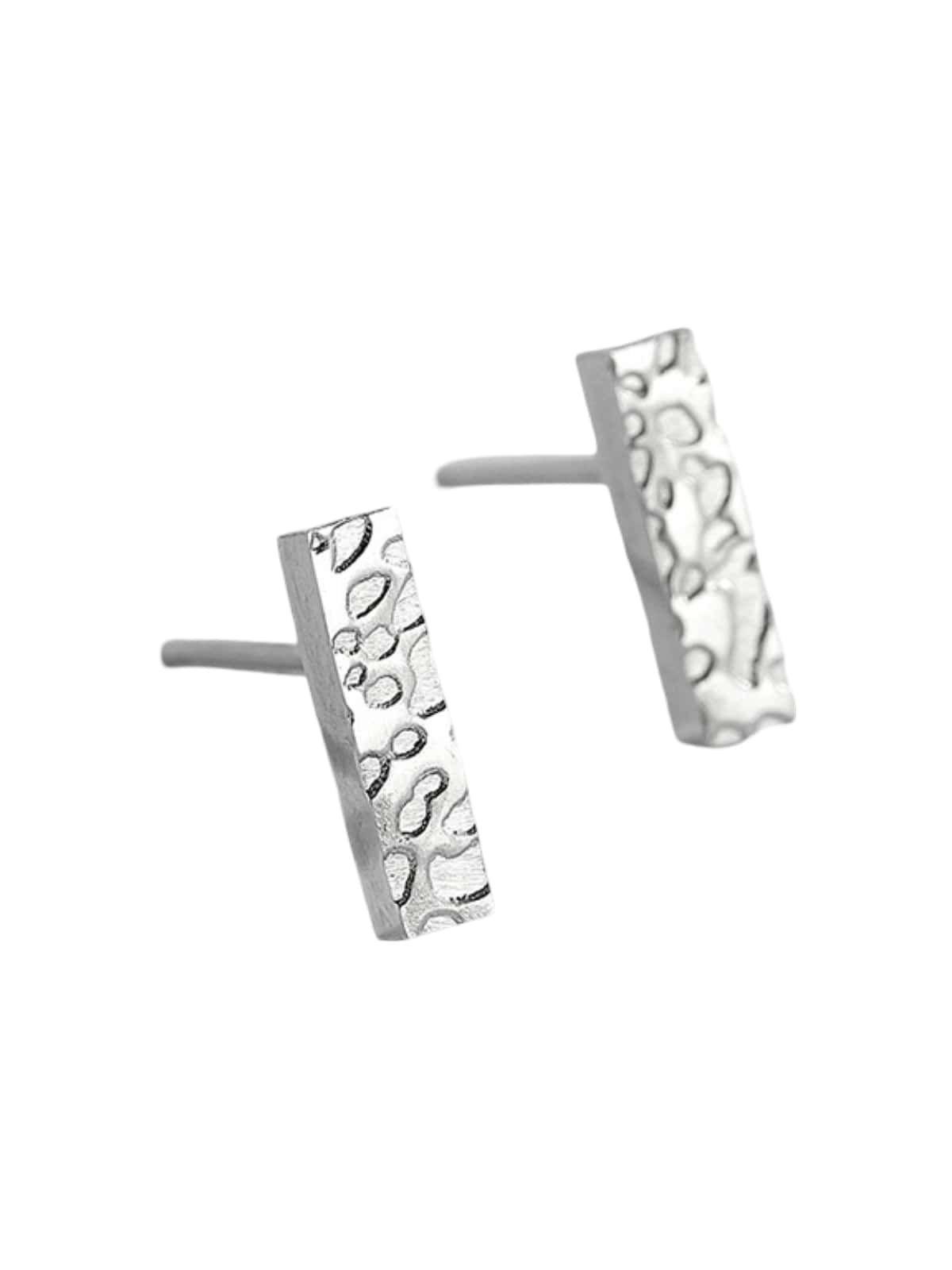 Boucles d'oreilles géométriques, acier inoxydable, minimaliste, plaqué or, modèle Joannah - Boucles d'oreilles - Argent 8 mm