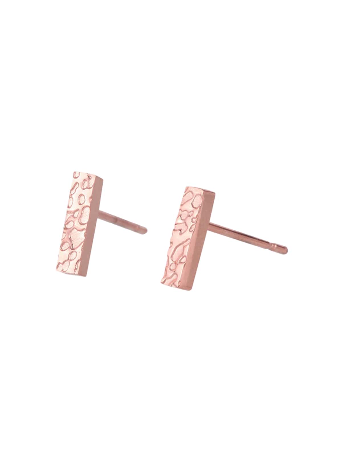 Boucles d'oreilles géométriques, acier inoxydable, minimaliste, plaqué or, modèle Joannah - Boucles d'oreilles - Or rosé 8 mm