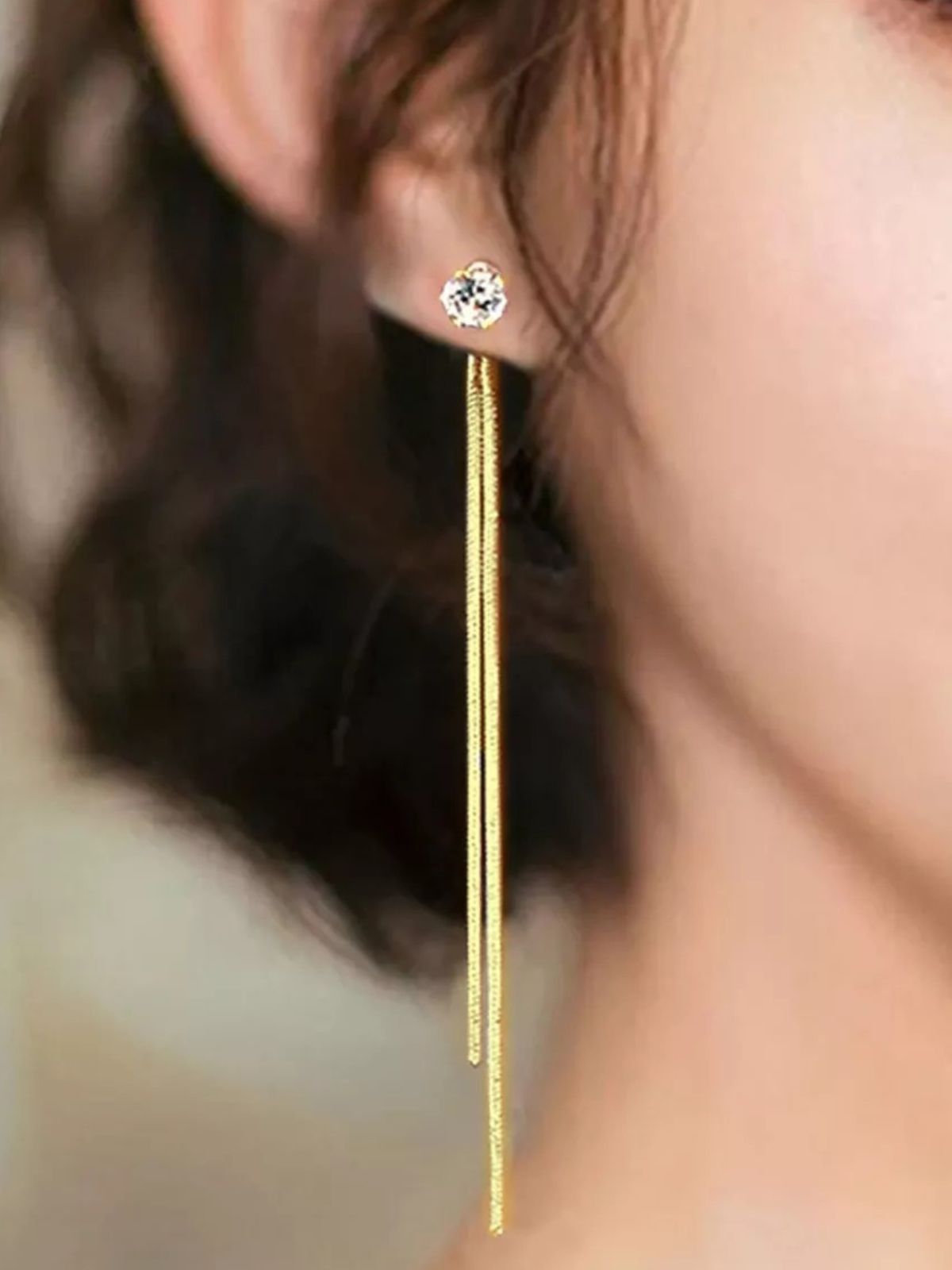 Boucles d'oreilles géométriques acier inoxydable, or rose, mini carré, minimaliste, modèle Jihane - Boucles d'oreilles - Or 2 mm