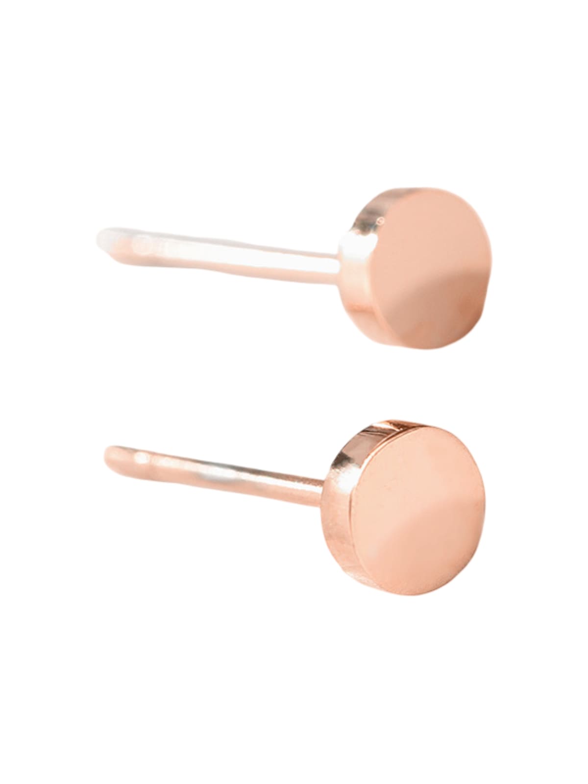Boucles d’oreilles rondes acier inoxydable, petites créoles lisses, géométrie simple, finition brillante, modèle Euphroisie - Boucles d'oreilles - Or rosé 12 mm