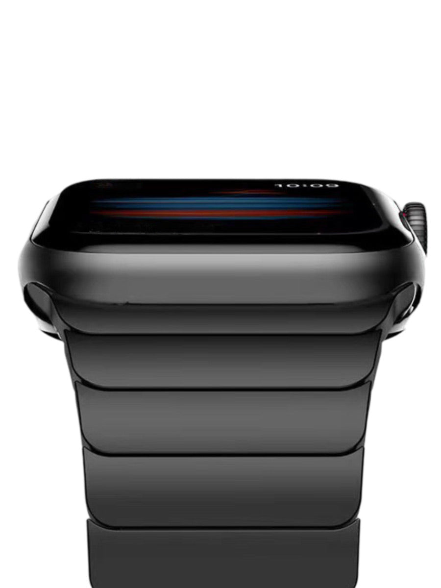 Bracelet Apple Watch en acier inoxydable 316, maillons ajustables, robuste, modèle Durin - Bracelet Apple Watch - Noir 38 à 42mm