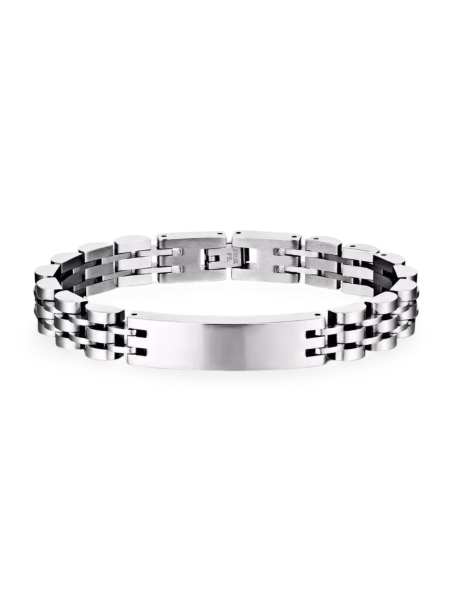 Bracelet gourmette en acier inoxydable homme, au look judicieux, modèle Zangdar - Bracelet - Argent S