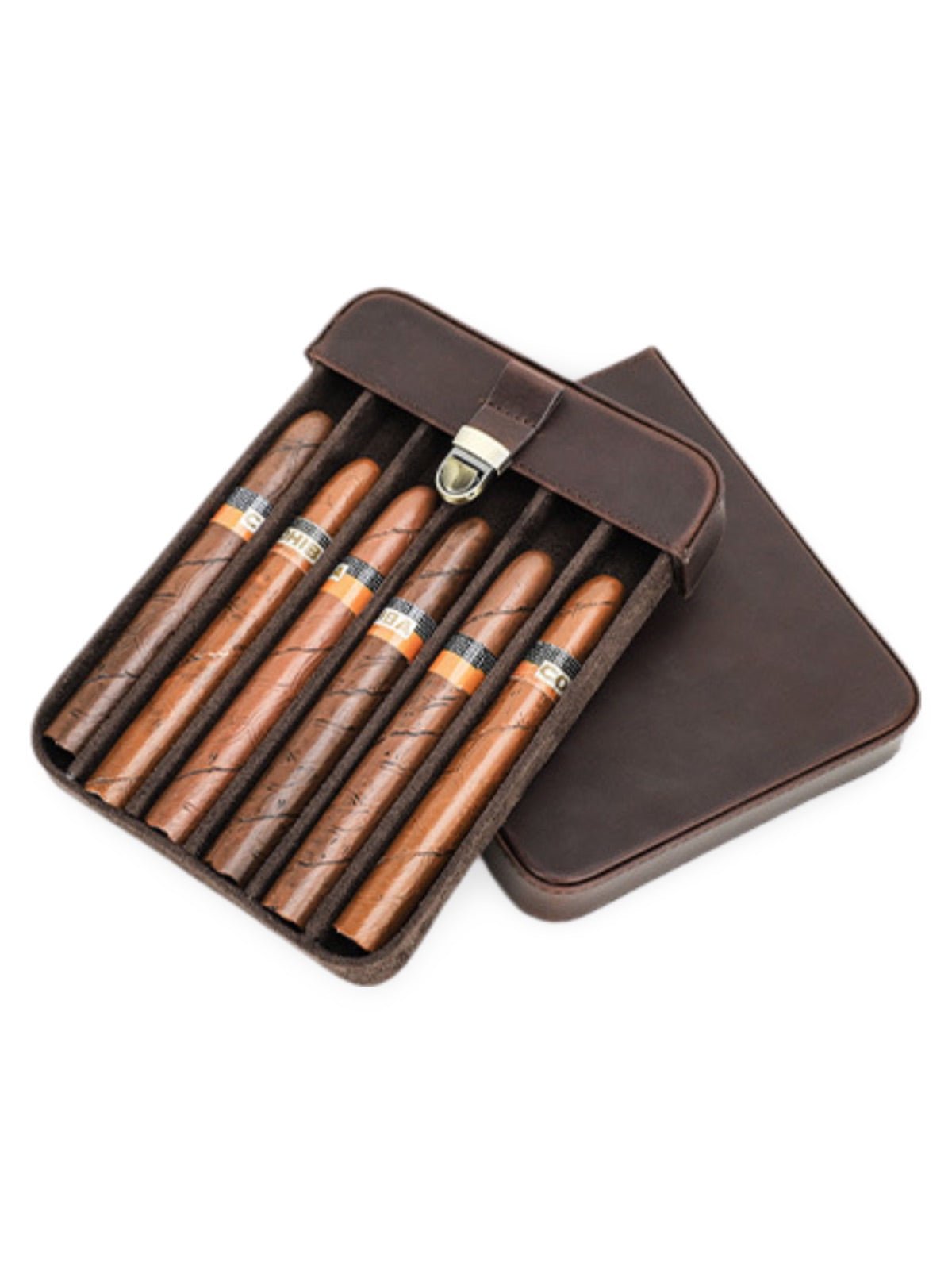 Cave à cigares, en cuir, forte de caractère, modèle Firminius - Coffret - Café