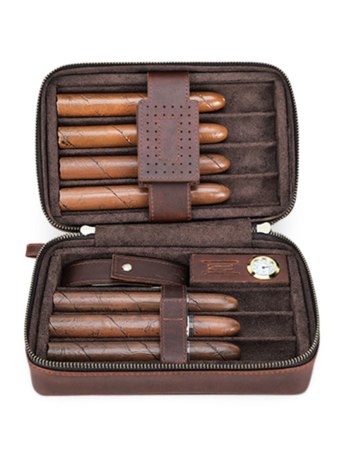 Cave à cigares, en cuir, tout équipé, modèle Marbod - Coffret - Marron