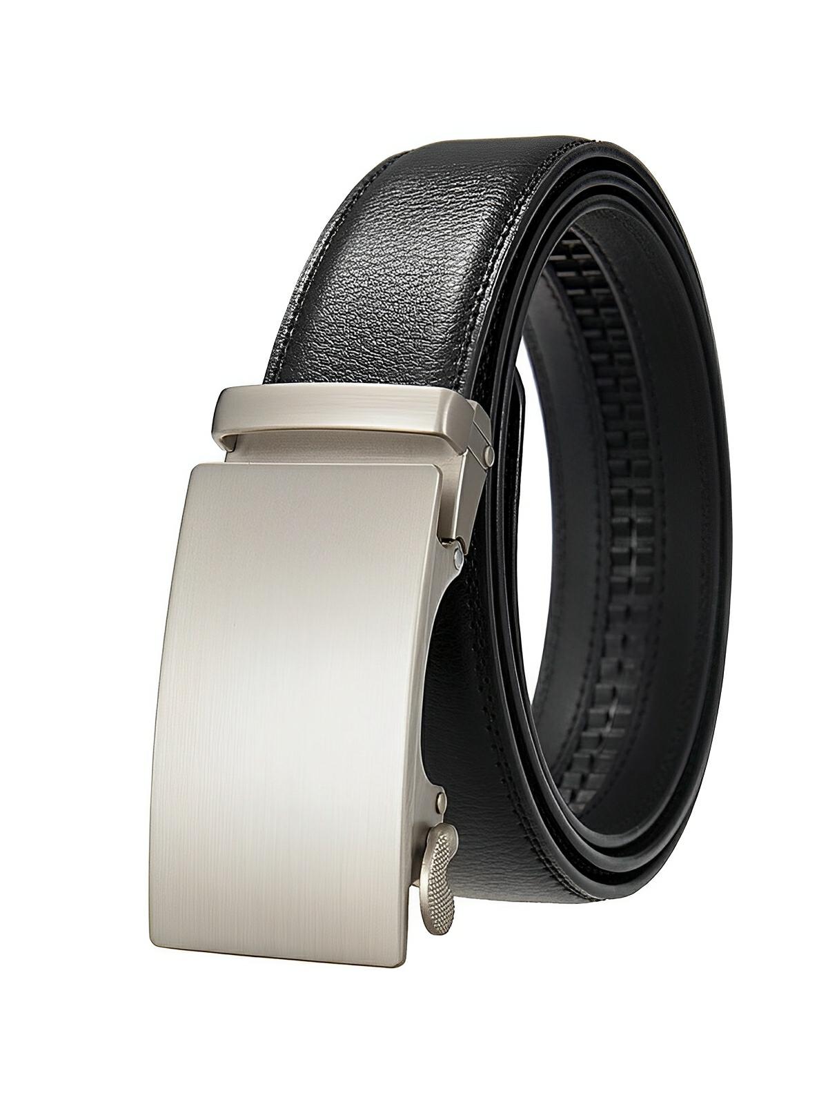 Ceinture homme à boucle plate, automatique, ajustable, élégante et robuste, modèle Victor - Ceinture - Noire S