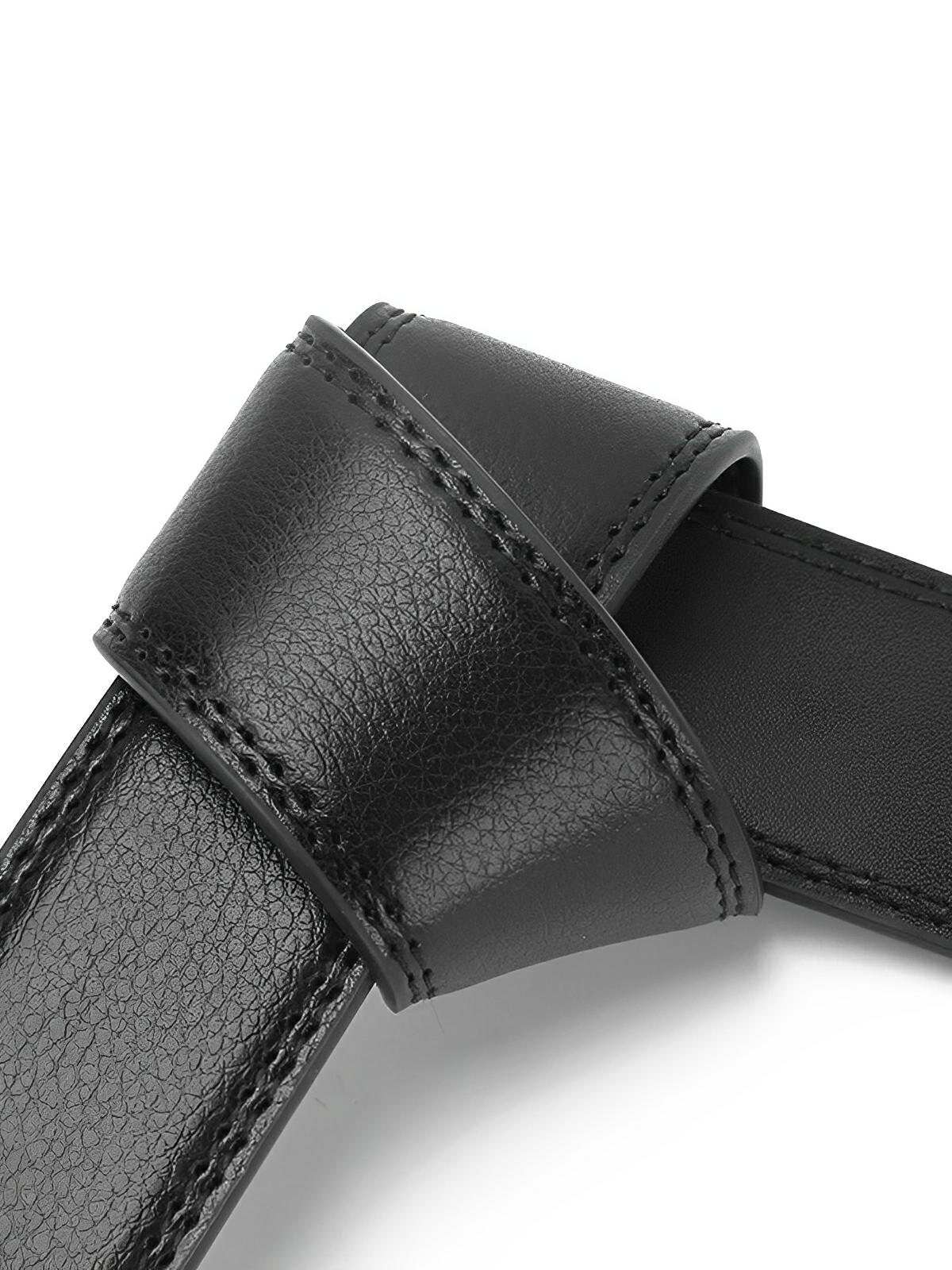 Ceinture homme cuir, boucle automatique, ajustable, style business et casual, modèle Mathis - Ceinture - Argent S