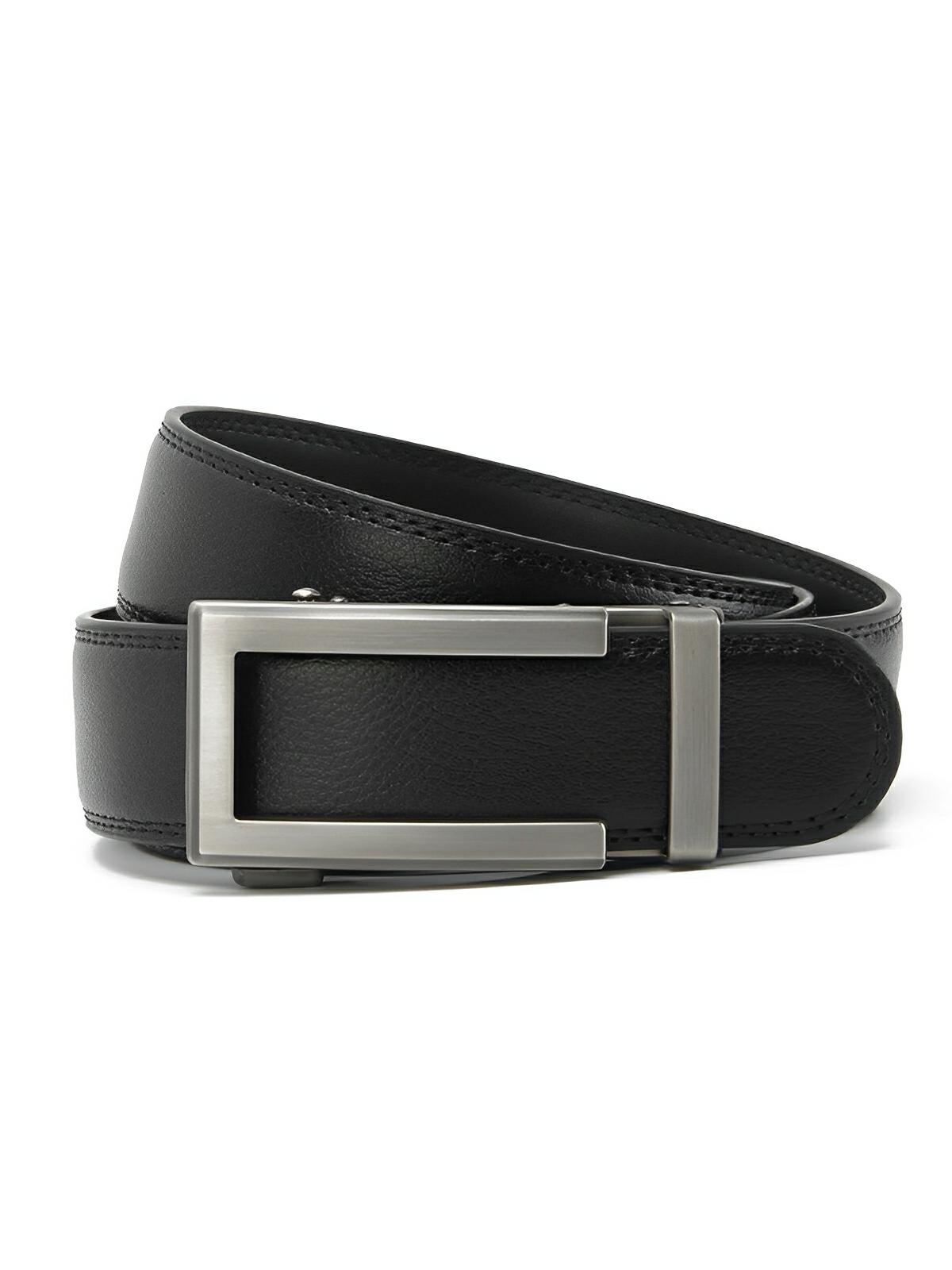 Ceinture homme cuir, boucle automatique, ajustable, style business et casual, modèle Mathis - Ceinture - Argent S