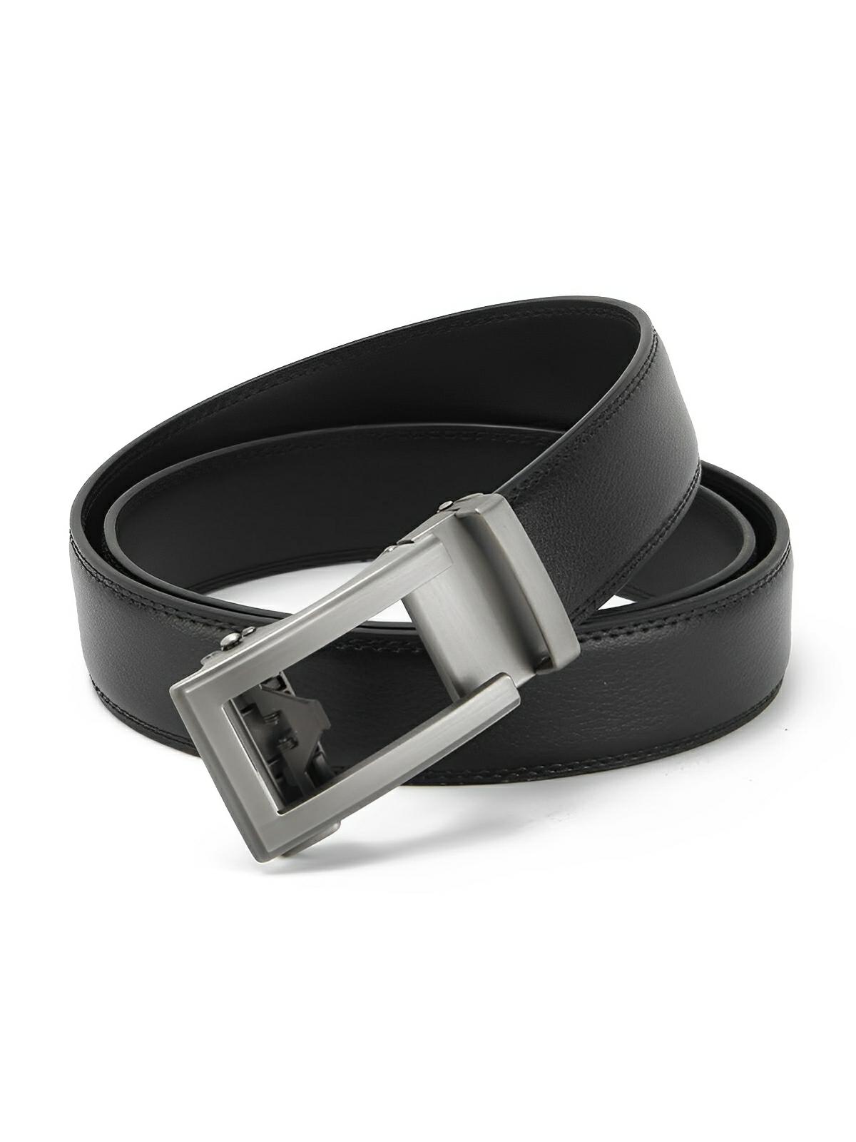 Ceinture homme cuir, boucle automatique, ajustable, style business et casual, modèle Mathis - Ceinture - Argent S