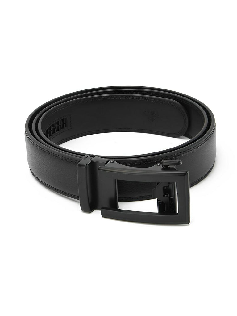 Ceinture homme cuir, boucle automatique, ajustable, style business et casual, modèle Mathis - Ceinture - Noire S