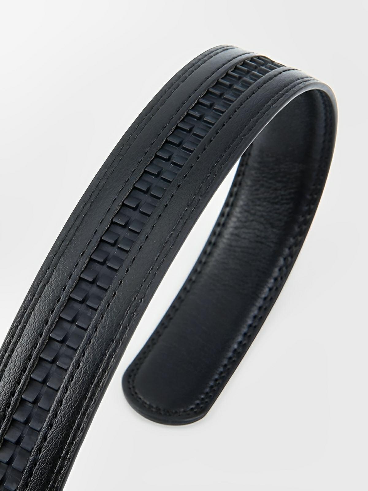 Ceinture homme sans trou, automatique, moderne, noir intemporel, modèle Marcus - Ceinture - Noire S