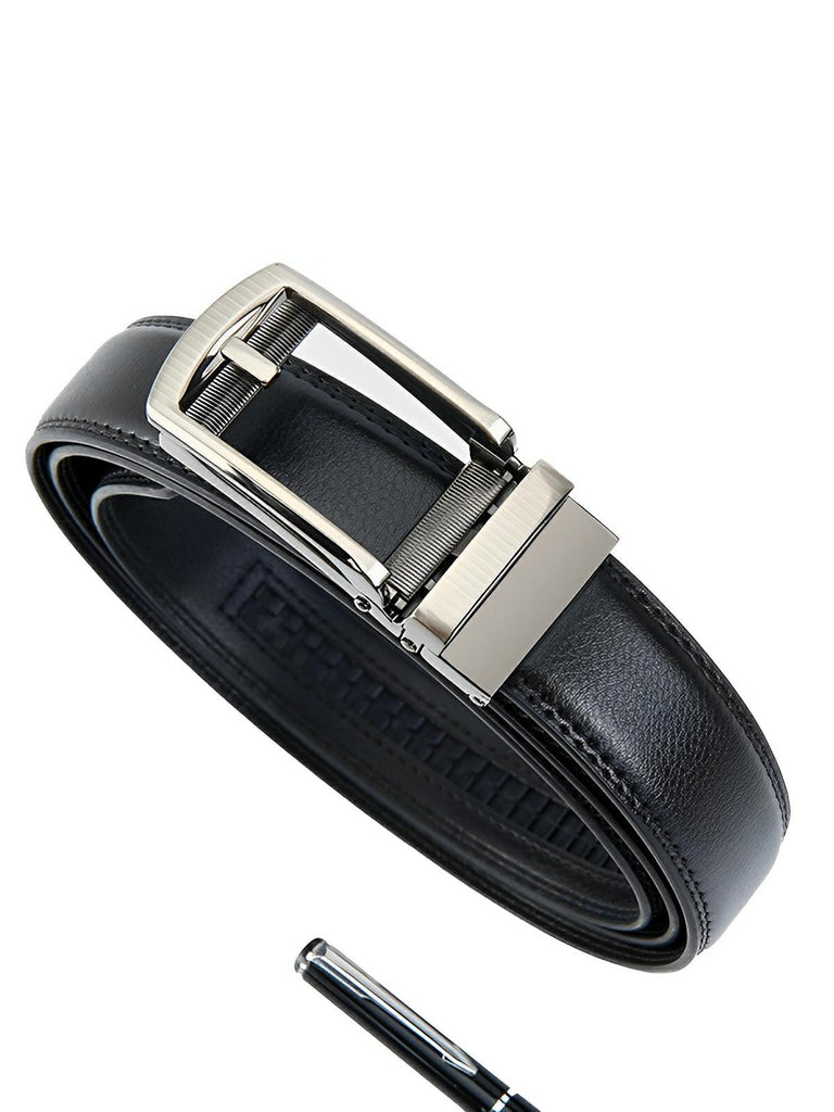 Ceinture homme sans trou, automatique, moderne, noir intemporel, modèle Marcus - Ceinture - Noire S