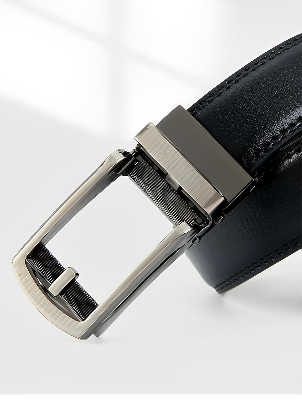 Ceinture homme sans trou, automatique, moderne, noir intemporel, modèle Marcus - Ceinture - Noire S