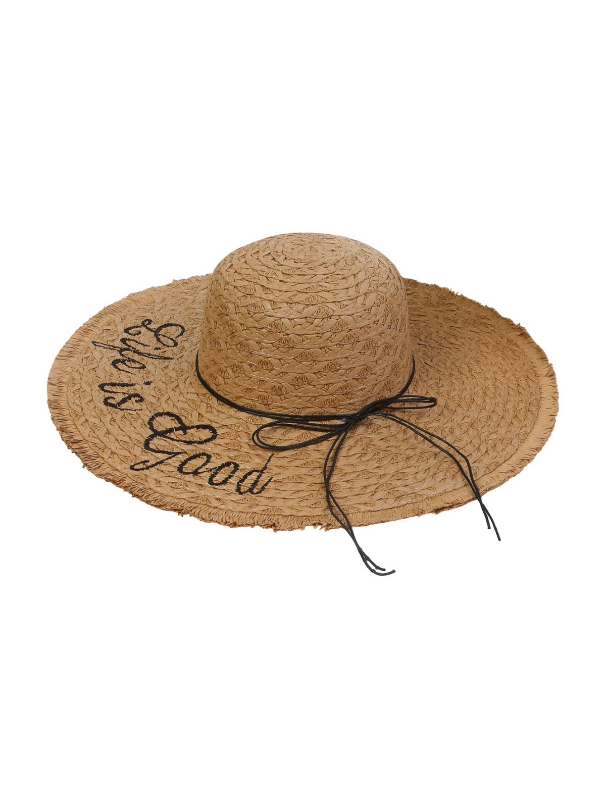 Chapeau de paille panama pour femme, capeline large bord, chapeau soleil plage, protection uv élégante, accessoire vacances mer, modèle Zenya - Chapeau de paille - Camel
