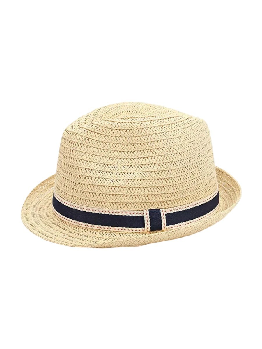 Chapeau de paille trilby, été homme et femme, plage, style panama, modèle Azur - Chapeau de paille - Beige
